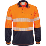 HIVIS Segment Taped Mircomesh Polo - Long Sleeve