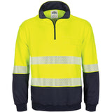 HIVIS Segment Taped 1/2 Zip Fleecy Windcheater