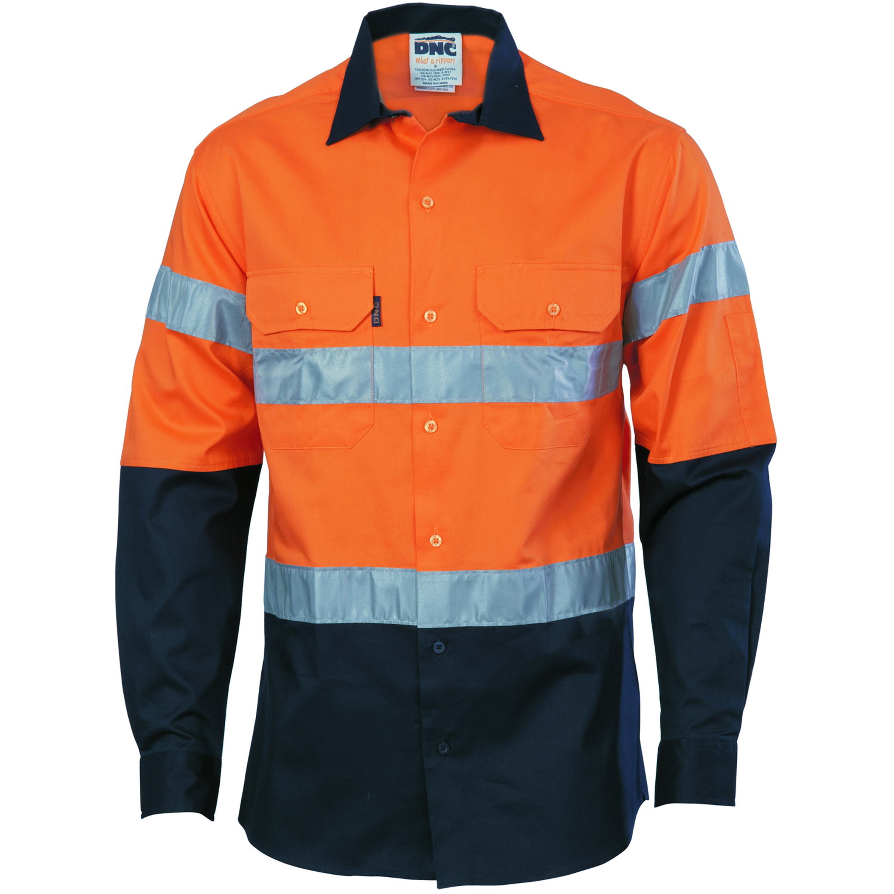 HIVIS D/N 2 TONE DRILL SHIRT - 3536