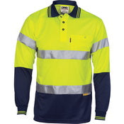 Hivis D/N Cool-Breathe Polo Shirt With 3M 8906 R/Tape - Long Sleeve