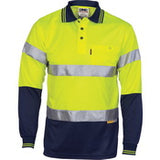 Hivis D/N Cool-Breathe Polo Shirt With 3M 8906 R/Tape - Long Sleeve